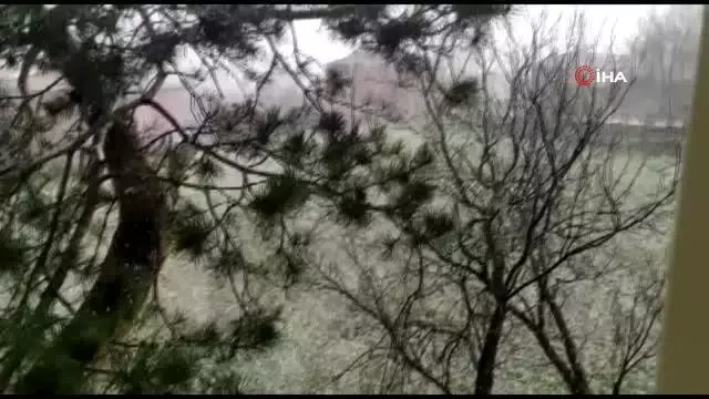 Ceviz büyüklüğünde yağan dolu hasara neden oldu Ceviz büyüklüğünde yağan dolu hasara neden oldu