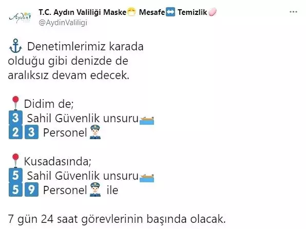 Denetimler, karada olduğu gibi denizde de devam edecek Denetimler, karada olduğu gibi denizde de devam edecek