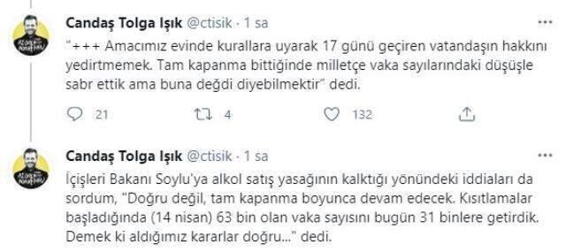 İçişleri Bakanı Soylu'dan alkol yasağına ilişkin açıklama: Tam kapanma boyunca devam edecek İçişleri Bakanı Soylu'dan alkol yasağına ilişkin açıklama: Tam kapanma boyunca devam edecek