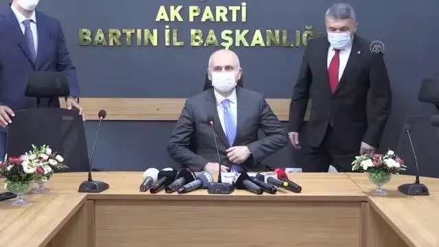 Son dakika haber... Ulaştırma ve Altyapı Bakanı Adil Karaismailoğlu Bartın'da konuştu Açıklaması Son dakika haber... Ulaştırma ve Altyapı Bakanı Adil Karaismailoğlu Bartın'da konuştu Açıklaması