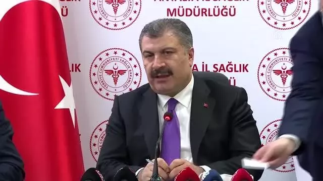 Sağlık Bakanı Koca, Antalya'da İl Değerlendirme Toplantısı sonrası açıklama yaptı: (1) Sağlık Bakanı Koca, Antalya'da İl Değerlendirme Toplantısı sonrası açıklama yaptı: (1)