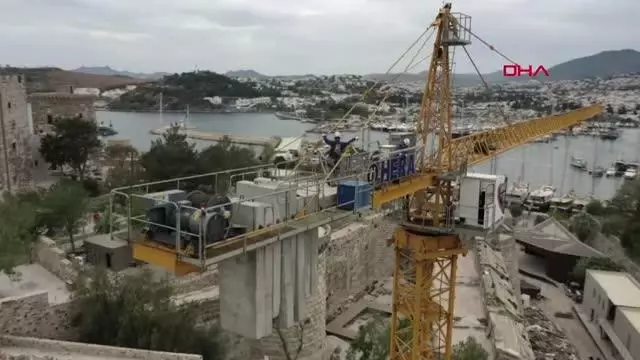 Muğla ? Bodrum'da UNESCO Dünya Mirası Geçici Listesi'nde yer alan kalede restorasyon çalışmaları tamamlandı, vinçler kaldırıldı Muğla ? Bodrum'da UNESCO Dünya Mirası Geçici Listesi'nde yer alan kalede restorasyon çalışmaları tamamlandı, vinçler kaldırıldı