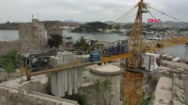 Muğla ? Bodrum'da UNESCO Dünya Mirası Geçici Listesi'nde yer alan kalede restorasyon çalışmaları tamamlandı, vinçler kaldırıldı Muğla ? Bodrum'da UNESCO Dünya Mirası Geçici Listesi'nde yer alan kalede restorasyon çalışmaları tamamlandı, vinçler kaldırıldı
