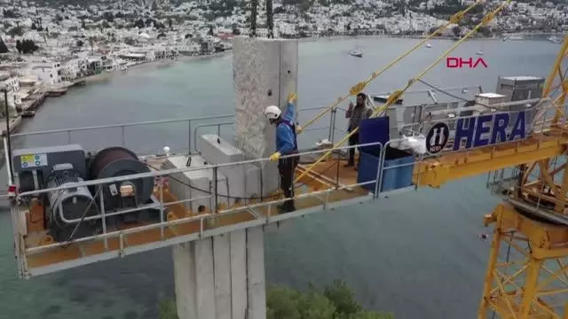 Muğla ? Bodrum'da UNESCO Dünya Mirası Geçici Listesi'nde yer alan kalede restorasyon çalışmaları tamamlandı, vinçler kaldırıldı Muğla ? Bodrum'da UNESCO Dünya Mirası Geçici Listesi'nde yer alan kalede restorasyon çalışmaları tamamlandı, vinçler kaldırıldı