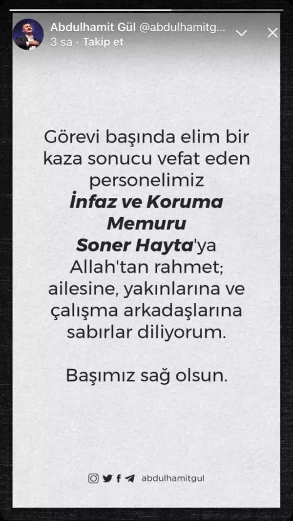 Nizamiye kapısı üzerine devrilen infaz ve koruma memuru öldü Nizamiye kapısı üzerine devrilen infaz ve koruma memuru öldü