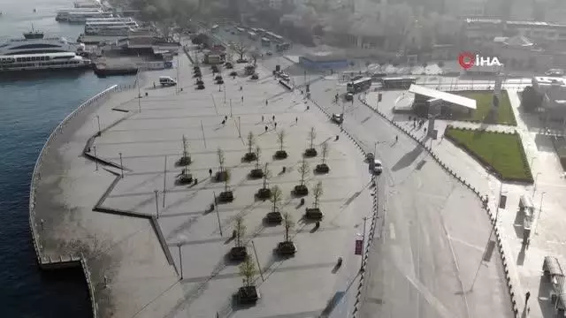 Tam kapanma sonrası Kadıköy ve Üsküdar'da meydanlar sessizliğe büründü