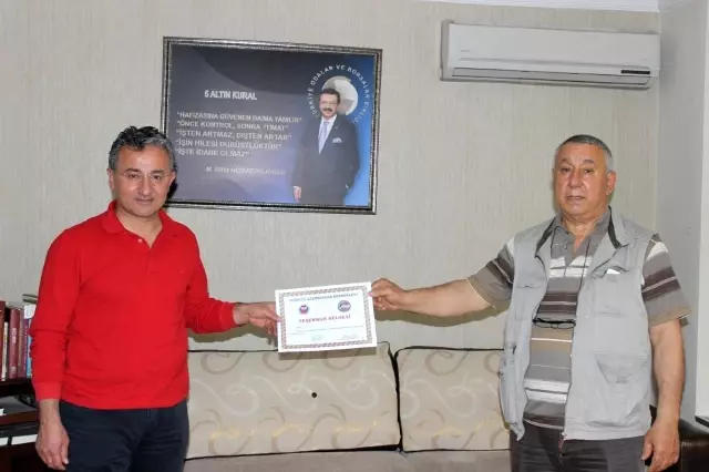 Ünsal'dan Kumtepe'ye teşekkür belgesi Ünsal'dan Kumtepe'ye teşekkür belgesi