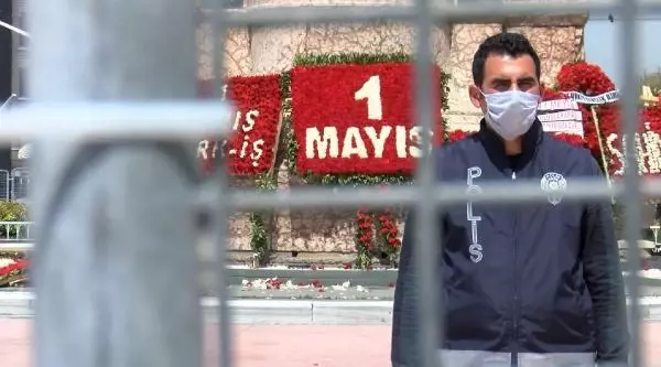 1 MAYIS KUTLAMALARI İÇİN TAKSİM'DE GENİŞ GÜVENLİK ÖNLEMLERİ ALINDI