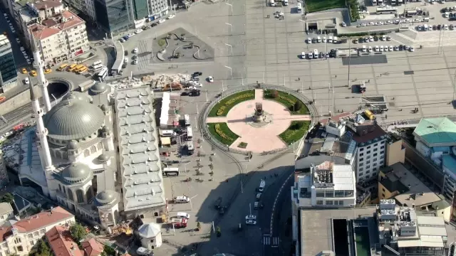 1 Mayıs'ta Taksim Meydanı drone ile görüntülendi