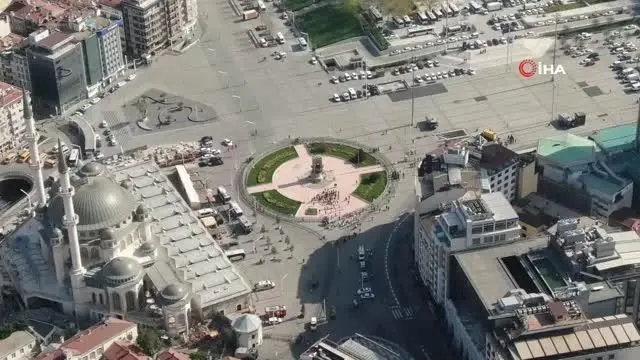 1 Mayıs'ta Taksim Meydanı drone ile görüntülendi