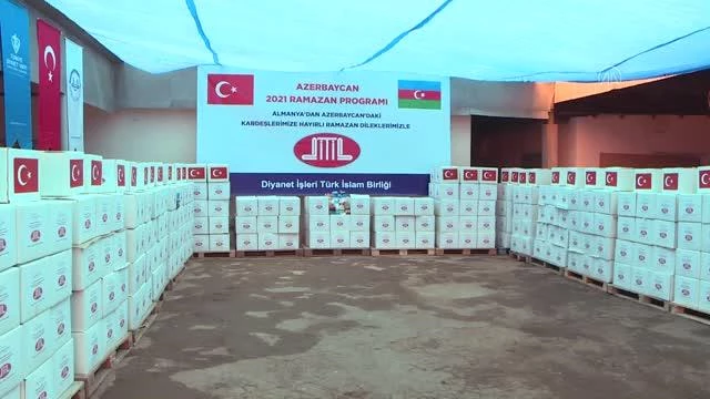 Almanya'daki Türklerden Azerbaycan'da ihtiyaç sahibi ailelere gıda yardımı