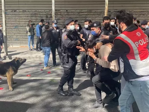 Son dakika haber: TAKSİM'E YÜRÜMEK İSTEYEN GRUBA HARBİYE'DE GÖZALTI