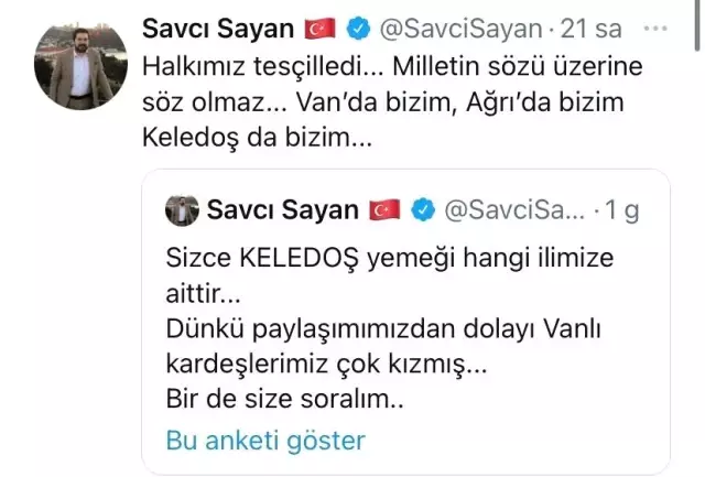 Başkan Sayan: 'Halkımız tescilledi, Keledoş Ağrı'nın yemeği' Başkan Sayan: 'Halkımız tescilledi, Keledoş Ağrı'nın yemeği'