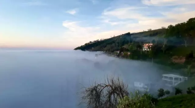 Doğu Karadeniz'de sis bulutlarının mest eden dansı