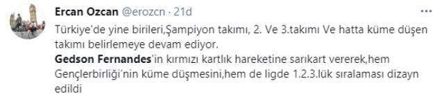 Gedson Fernandes'in yaptığı sert müdahaleden sonra kırmızı kart görmemesi tepki çekti