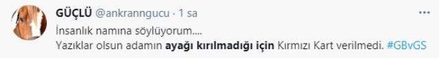 Gedson Fernandes'in yaptığı sert müdahaleden sonra kırmızı kart görmemesi tepki çekti