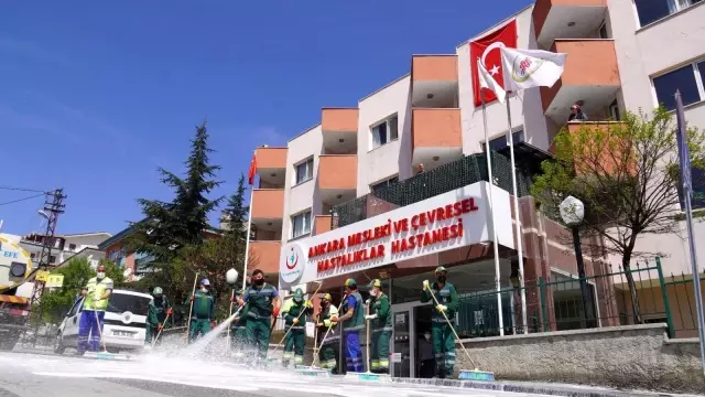 Keçiören'deki hastanelerin temizlik çalışmaları devam ediyor Keçiören'deki hastanelerin temizlik çalışmaları devam ediyor