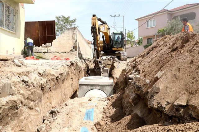 Mütevelli'de yağmur taşkın riski ortadan kalkıyor