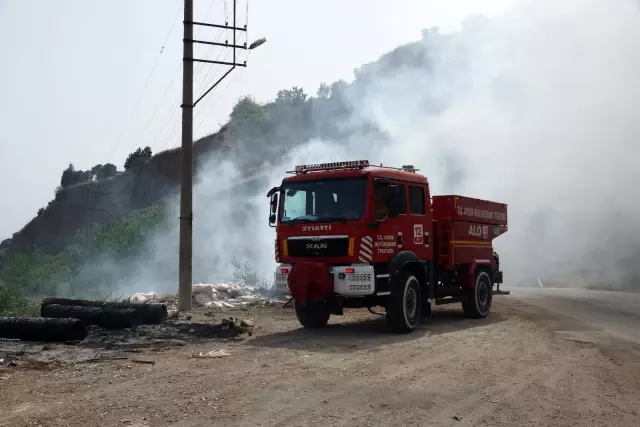 Aydın'da çöp yangını Aydın'da çöp yangını