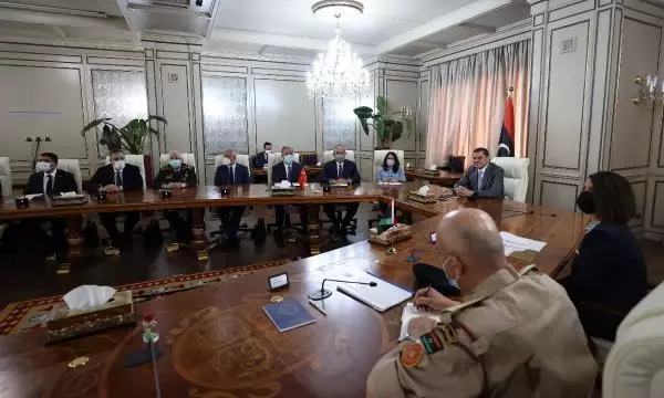 Son dakika haber | Bakan Akar ve Çavuşoğlu, Libya Başbakanı Dibeybe ile görüştü Son dakika haber | Bakan Akar ve Çavuşoğlu, Libya Başbakanı Dibeybe ile görüştü