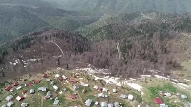 Batı Karadeniz yaylalarında iki mevsim bir arada yaşanıyor Batı Karadeniz yaylalarında iki mevsim bir arada yaşanıyor