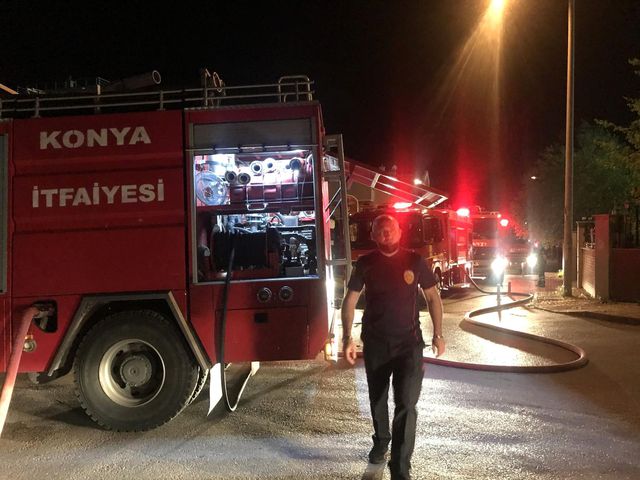 Son dakika: Konya'da bir lokantada patlama sonrası yangın