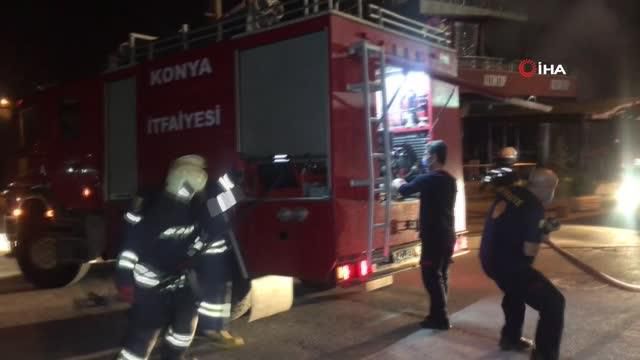 Son dakika: Konya'da bir lokantada patlama sonrası yangın