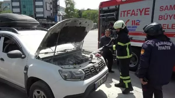 Son dakika haberi! Samsun'da yanan cipi polisler söndürdü Son dakika haberi! Samsun'da yanan cipi polisler söndürdü