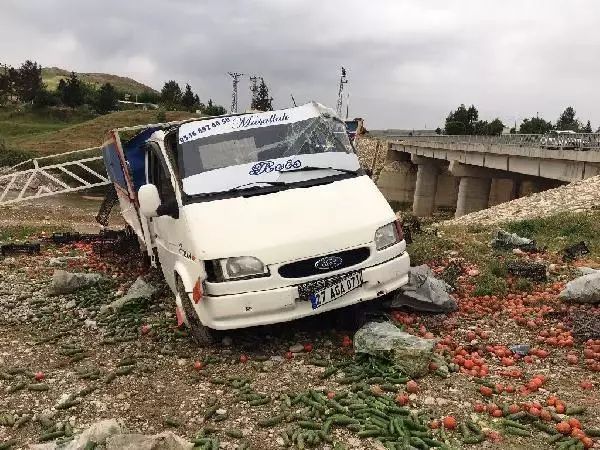 ADIYAMAN'DA KAMYONET ŞARAMPOLE DEVRİLDİ: 2 YARALI ADIYAMAN'DA KAMYONET ŞARAMPOLE DEVRİLDİ: 2 YARALI