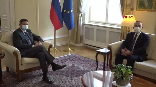 Bakan Çavuşoğlu, Slovenya Cumhurbaşkanı Pahor tarafından kabul edildi Bakan Çavuşoğlu, Slovenya Cumhurbaşkanı Pahor tarafından kabul edildi
