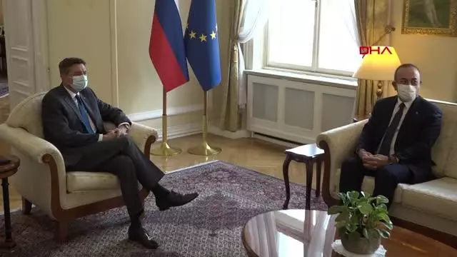 Bakan Çavuşoğlu, Slovenya Cumhurbaşkanı Pahor tarafından kabul edildi Bakan Çavuşoğlu, Slovenya Cumhurbaşkanı Pahor tarafından kabul edildi