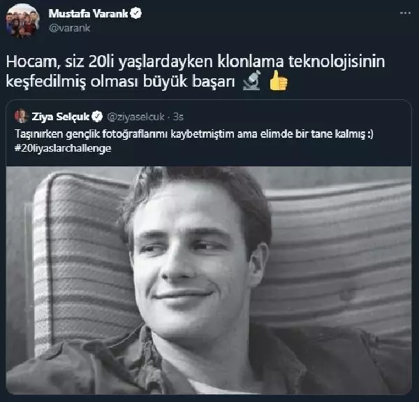 BAKAN SELÇUK, 20'Lİ YAŞLAR AKIMINA MARLON BRANDO İLE KATILDI BAKAN SELÇUK, 20'Lİ YAŞLAR AKIMINA MARLON BRANDO İLE KATILDI