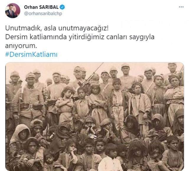 CHP'li vekilin Dersim olayları için 'Katliam' ifadesini kullanması sosyal medyada gündem oldu CHP'li vekilin Dersim olayları için 'Katliam' ifadesini kullanması sosyal medyada gündem oldu