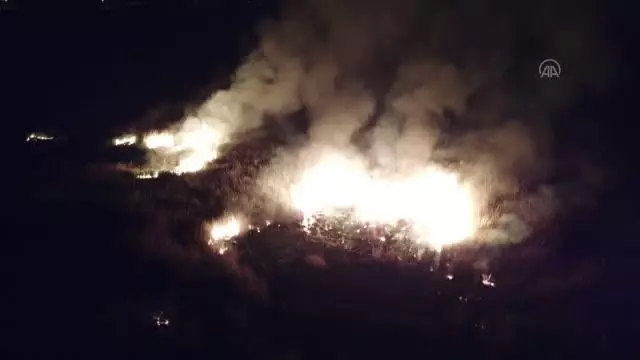 Koruma altındaki Ekşisu Sazlık Alanı'nda yangın çıktı Koruma altındaki Ekşisu Sazlık Alanı'nda yangın çıktı