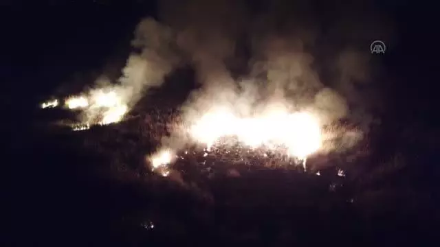 Koruma altındaki Ekşisu Sazlık Alanı'nda yangın çıktı Koruma altındaki Ekşisu Sazlık Alanı'nda yangın çıktı