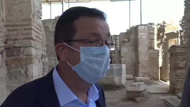 Kuşadası'nda kazı çalışmalarının sürdüğü anıtsal kilisenin üzerine koruma çatısı yapılacak Kuşadası'nda kazı çalışmalarının sürdüğü anıtsal kilisenin üzerine koruma çatısı yapılacak