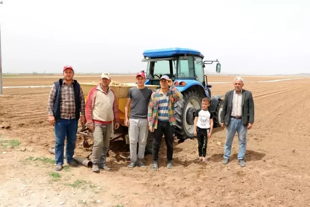 Patates ekimine başlandı Patates ekimine başlandı