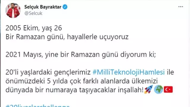 Selçuk Bayraktar'ın '20 yaş challenge' paylaşımına beğeni yağdı! İşte 2005 yılına ait ilk İHA deneme uçuşları Selçuk Bayraktar'ın '20 yaş challenge' paylaşımına beğeni yağdı! İşte 2005 yılına ait ilk İHA deneme uçuşları