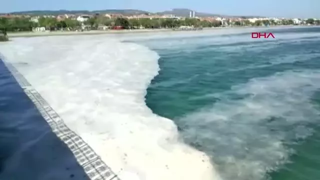 TEKİRDAĞ DENİZ SALYALARI TEKİRDAĞ SAHİLLERİNİ YENİDEN KAPLADI TEKİRDAĞ DENİZ SALYALARI TEKİRDAĞ SAHİLLERİNİ YENİDEN KAPLADI