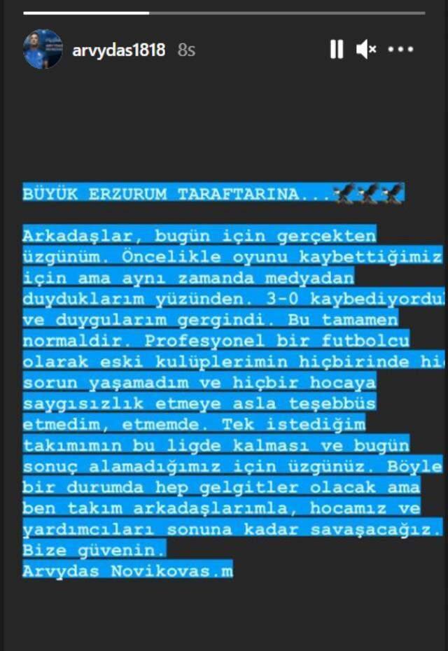 Yılmaz Vural'a küfür eden Novikovas sebebini anlattı: Kaybediyorduk ve çok gergindim Yılmaz Vural'a küfür eden Novikovas sebebini anlattı: Kaybediyorduk ve çok gergindim