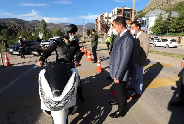 Amasya'da 'tam kapanma' denetimi Amasya'da 'tam kapanma' denetimi