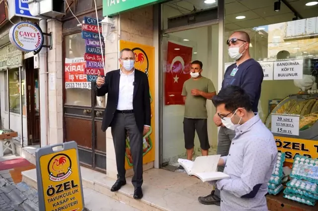 Başkan Mesut Ergin, tam kapanmadan muaf esnafları ziyaret etti Başkan Mesut Ergin, tam kapanmadan muaf esnafları ziyaret etti