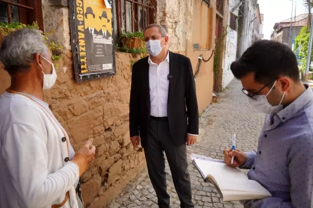 Başkan Mesut Ergin, tam kapanmadan muaf esnafları ziyaret etti Başkan Mesut Ergin, tam kapanmadan muaf esnafları ziyaret etti