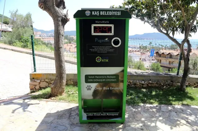 Kaş'ta sokak hayvanları için mamamatik hizmeti Kaş'ta sokak hayvanları için mamamatik hizmeti