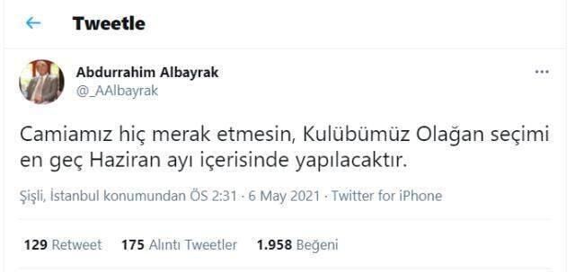Abdurrahim Albayrak da Cengiz'e kılıç çekti: Hiç merak etmeyin, seçim en geç haziran ayında olacak Abdurrahim Albayrak da Cengiz'e kılıç çekti: Hiç merak etmeyin, seçim en geç haziran ayında olacak