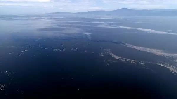 DENİZ SALYASIYLA KAPLANAN MUDANYA YAT LİMANI, HAVADAN GÖRÜNTÜLENDİ DENİZ SALYASIYLA KAPLANAN MUDANYA YAT LİMANI, HAVADAN GÖRÜNTÜLENDİ