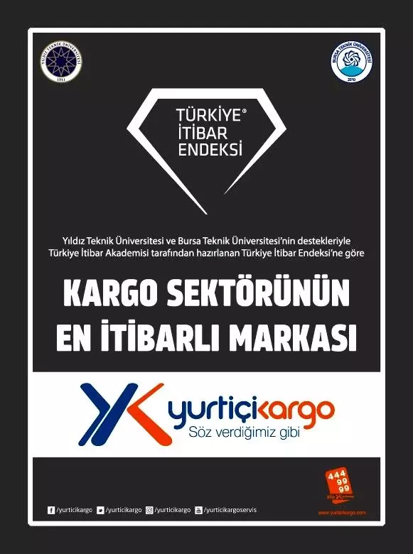 En itibarlı kargo markası Yurtiçi Kargo oldu En itibarlı kargo markası Yurtiçi Kargo oldu