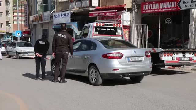 Hekimhan'da 'tam kapanma' denetimleri Hekimhan'da 'tam kapanma' denetimleri