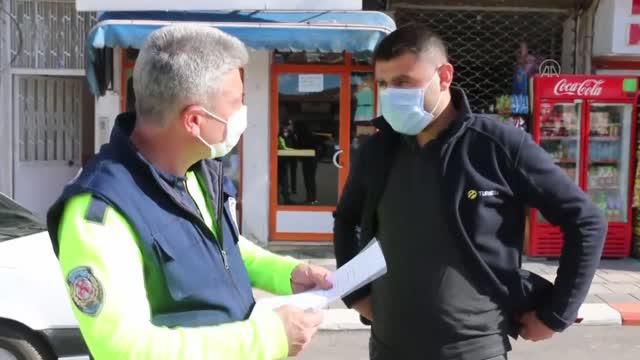 Hekimhan'da 'tam kapanma' denetimleri Hekimhan'da 'tam kapanma' denetimleri