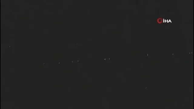Starlink uyduları Çorum semalarında görüntülendi Starlink uyduları Çorum semalarında görüntülendi
